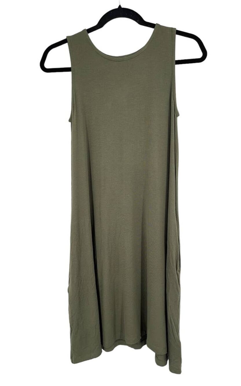 Caslon dress sleeveless swing olive size X-Small XS